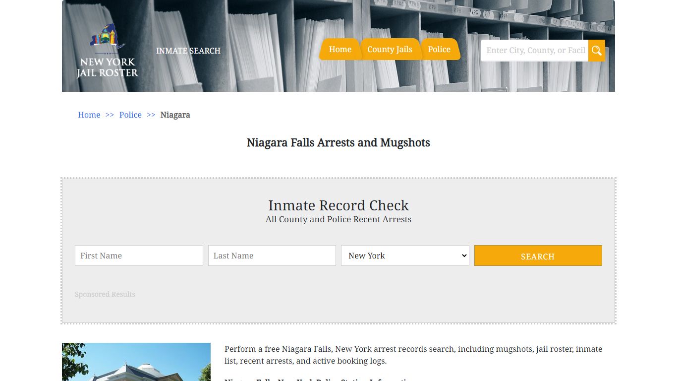 Niagara Falls Arrests and Mugshots - Jail Roster Search