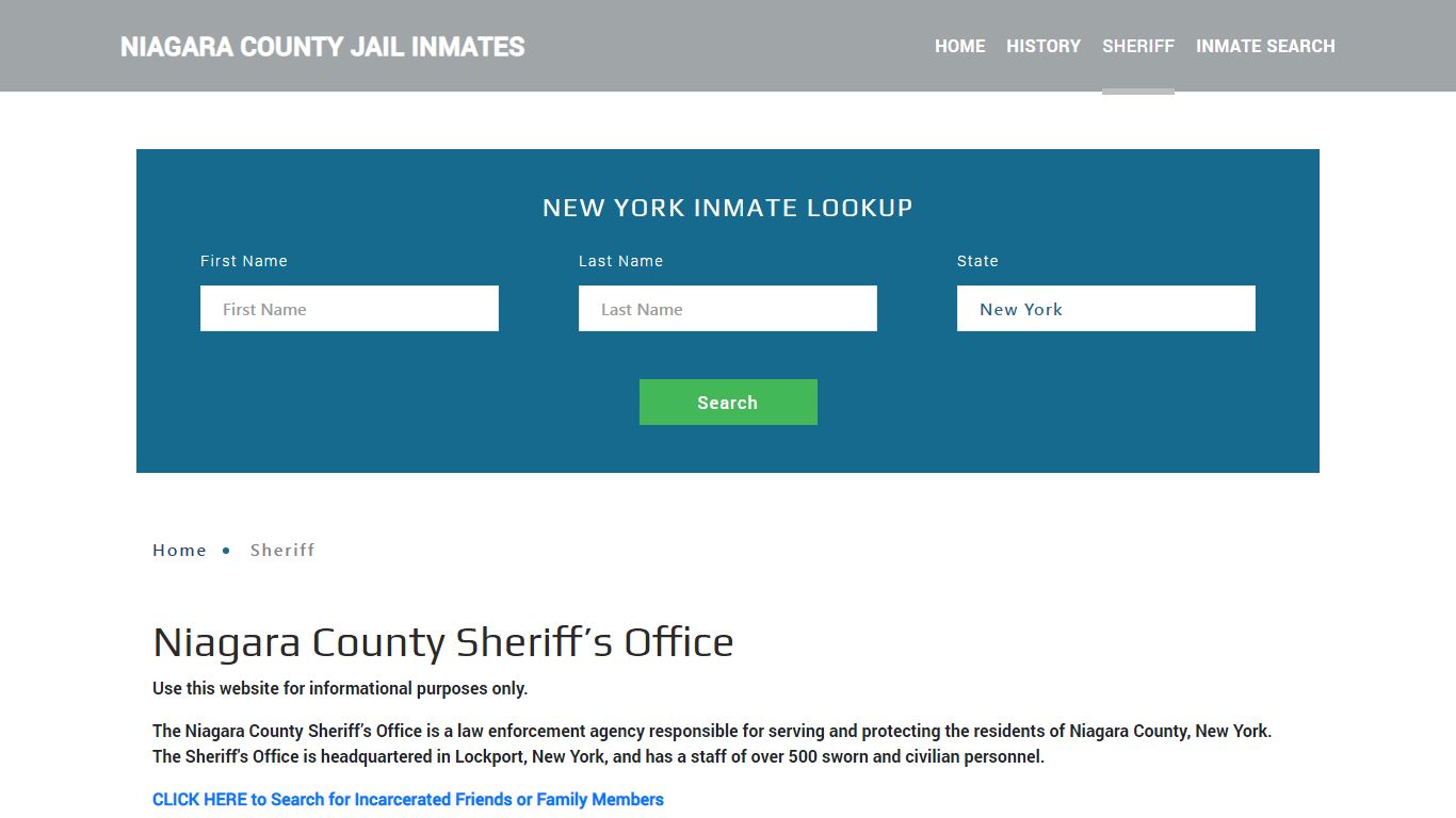 Niagara County Sheriff, NY Arrest Warrant Lookup